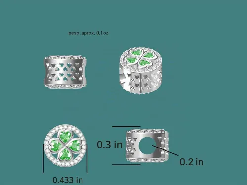 Vista 7 de Dijes de cuentas de plata de ley 925 que se ajustan a pulseras y collares Pandora, regalos de joyería para mujeres