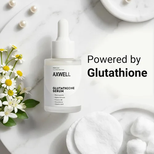Vista 2 de Axwell Suero de tono uniforme de glutatión – Corrector de manchas oscuras con alfa arbutina, péptidos inteligentes, niacinamida y vitamina B5