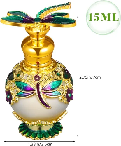 Vista 4 de Healifty Botella de perfume de vidrio recargable de 2.75 pulgadas, contenedor de aceite esencial para aromaterapia para el hogar, botella