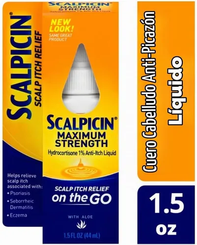Vista 2 de Scalpicin Max Strength - Tratamiento de picazón en el cuero cabelludo, 1.5 onzas (paquete de 4)