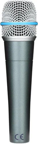 Vista 3 de Shure Micrófono de instrumento dinámico supercardioide Beta 57A con soporte de base redonda