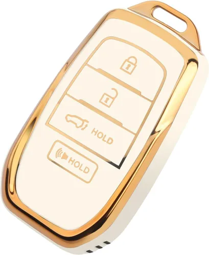 Vista 7 de Funda para llavero de Toyota con 3 botones (oro/negro)