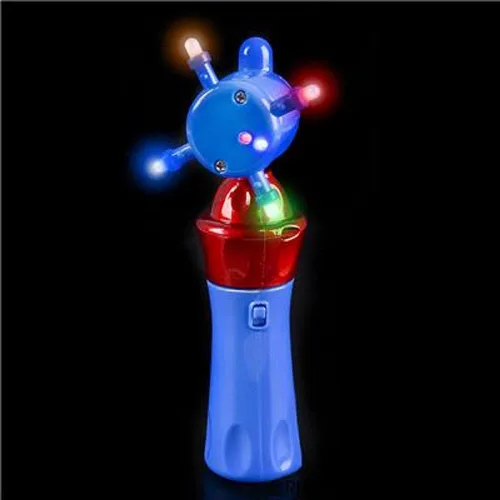 Vista 6 de Varitas giratorias de orbiter con luz LED de 7 pulgadas (paquete de 2) 1 azul + 1 rojo. Baterías incluidas. Juguete giratorio para niños, niñas