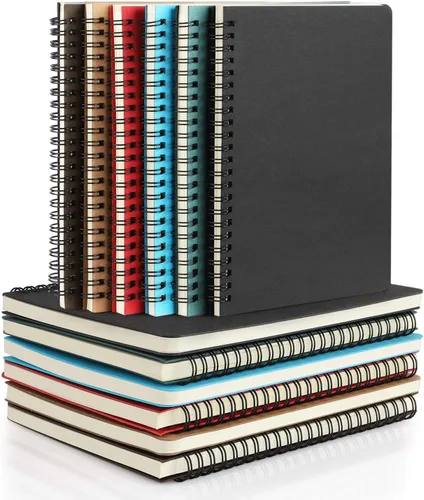 Vista 33 de EUSOAR - Cuaderno rayado A5 con espiral, para escritura, viajes, notas, diario, bocetos, para estudiantes, oficina, negocios, tapa de 3