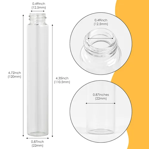 Vista 3 de 25 frascos pequeños de vidrio transparente de 1 fl oz con tapas de rosca