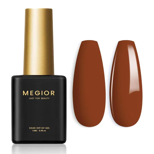 Vista 13 de MEGIOR Esmalte de uñas de gel azul de 0.5 onzas líquidas, color azul grisáceo, lámpara LED UV, esmalte de gel para manicura y pedicura