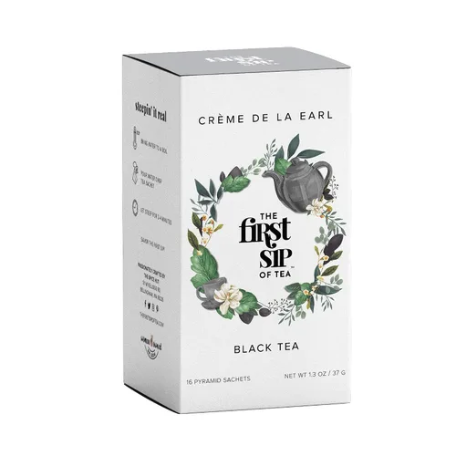 Vista 20 de Crème de la Earl orgánica, hojas sueltas saborizadas Earl gris té negro, el primer sorbo de té, bolsa de 8 onzas (80-100 porciones) The Spice Hut