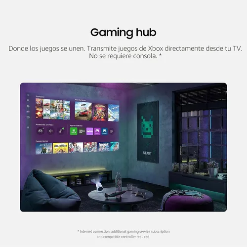 Vista 6 de Samsung 30" - 100" The Freestyle 2nd Gen con Gaming Hub Proyector portátil inteligente, FHD, HDR, experiencia de cine en casa de pantalla grande