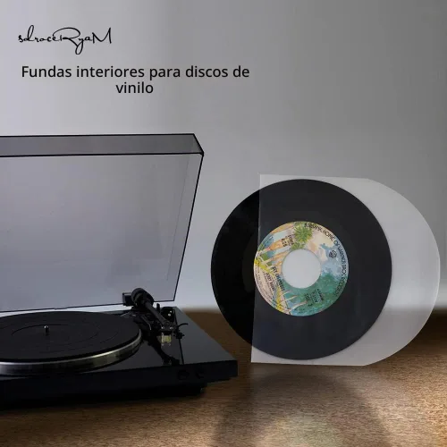 Vista 5 de 7 pulgadas vinilo disco interior mangas 50PCS plástico antiestático fondo