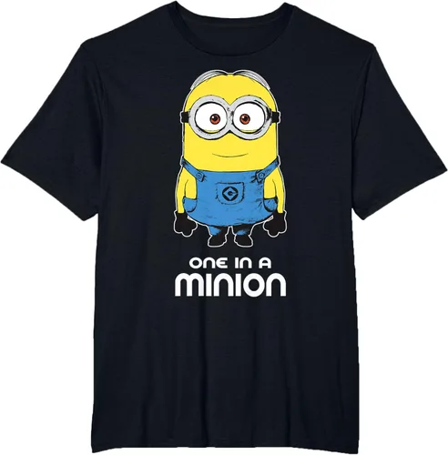 Vista 44 de Despicable Me Camiseta estampada Minions Bob One in A Minion Negro