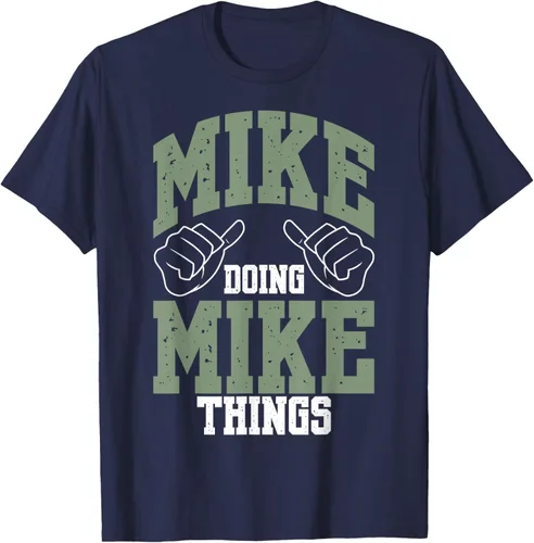 Vista 10 de Camiseta divertida de Mike Doing Mike Things Mike Birthday, Negro