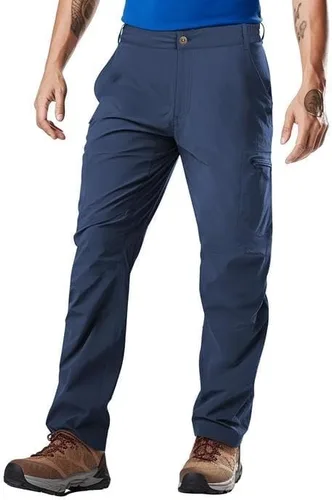 Vista 2 de Pantalones cargo de senderismo para hombre, impermeables, tácticos, ligeros, elásticos, para acampar