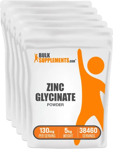 Vista 7 de BulkSupplements. com Polvo de glicinato de zinc, suplemento de zinc, suplemento mineral para apoyo inmunológico, sin gluten, 130 mg por porción, 100