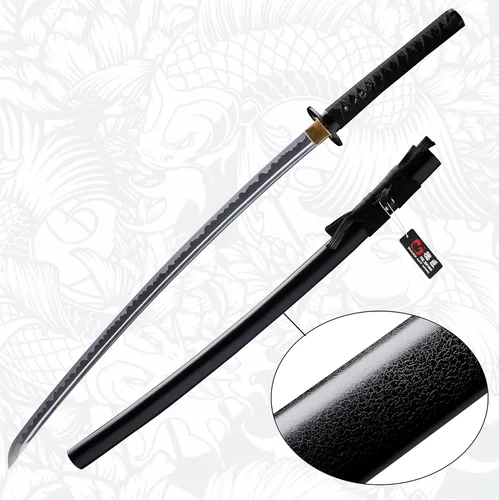 Vista 8 de Katana Real Samurai Sword, Handmade Japanese Swords Full Tang 1060 1090 T10 Carbon Steel, for Training, Collecting, Dojo, Lovers of Japanese Culture