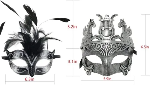 Vista 5 de Varias máscaras venecianas para mascaradasfiestasbaile de graduaciónMardi GrasBodaDecoración de pared