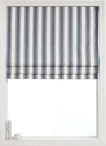 Vista 7 de Everyday Celebration Persianas romanas para ventanas, 100% opacas, sin cordones, rayas verticales, persianas de tela tejida, 26 pulgadas de ancho x