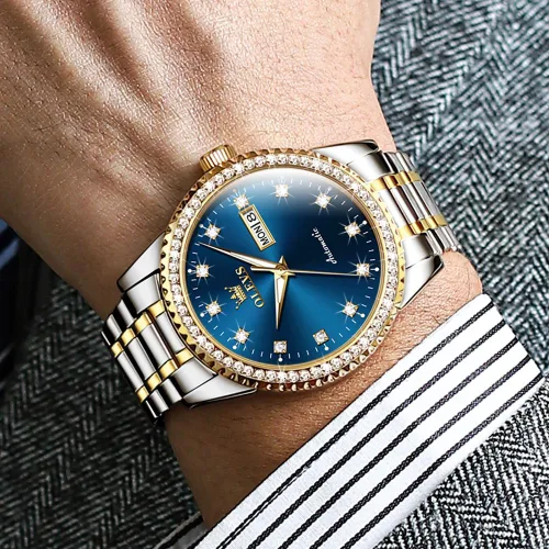 Vista 4 de OLEVS Reloj mecánico para hombre ahueca hacia fuera impermeable reloj de cuerda automático para hombres