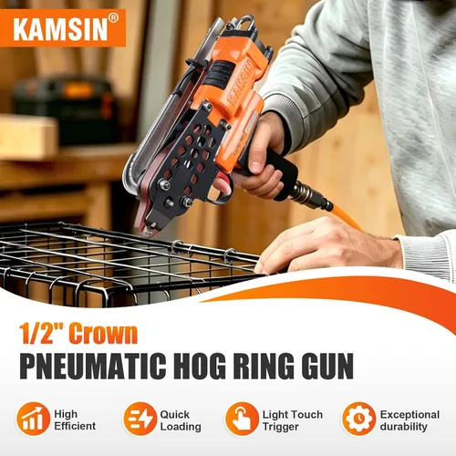 Vista 6 de K-SC760 PRO Pistola neumática de anillo de cerdo con gatillo mejorado calibre 16