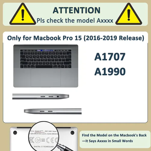 Vista 26 de Carcasa para laptop MacBook Air de 11 pulgadas 2015 2014 2013 2012 2011 2010 versión modelo A1465 A1370, Air 11.6 pulgadas a presión funda rígida