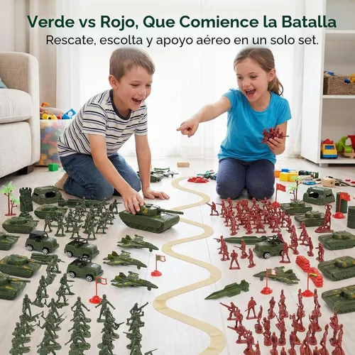 Vista 3 de AMOR PRESENT Juego militar de 277 piezas para hombres del ejército, juguetes militares para niños de 8 a 12, soldado militar, figuras de soldados