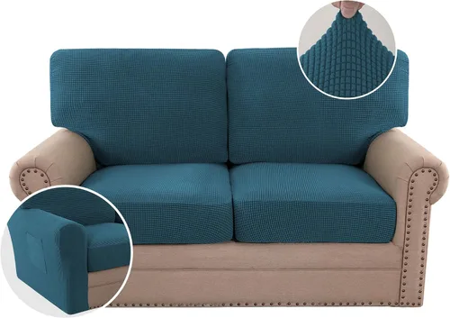 Vista 73 de H.VERSAILTEX Fundas elásticas para sillas de varias piezas, fundas para cojines ajustables para asiento y respaldo