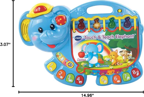 Vista 6 de Libro VTech Touch para aprender y tocar en forma de elefante, Azul