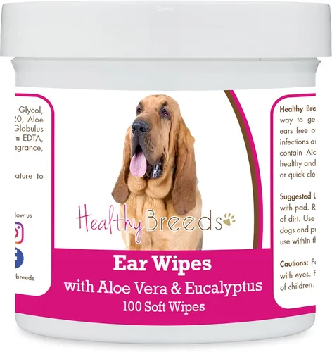 Vista 154 de Healthy Breeds Affenpinscher Toallitas de limpieza de oídos con aloe y eucalipto para perros, 100