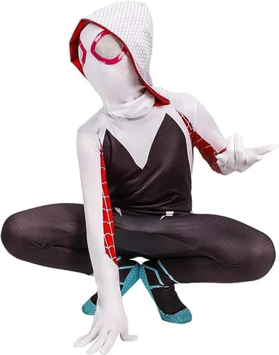 Vista 3 de Regalos de Navidad para niños, disfraz de superhéroe para niños, estilo 3D, overol de cosplay para regalo