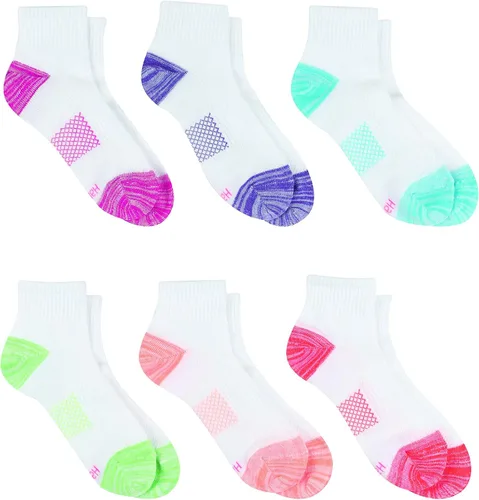 Vista 3 de Hanes Calcetines de tobillo ligeros y transpirables para mujer, paquete con 6 pares