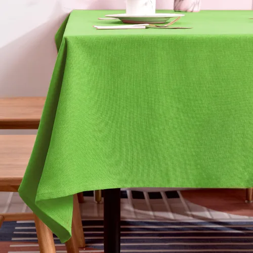 Vista 44 de BALCONY & FALCON Mantel Rectangular de Lino Sintético Impermeable Lavable Limpiable Cubierta de Mesa para Decoración de Mesa de Cocina Comedor