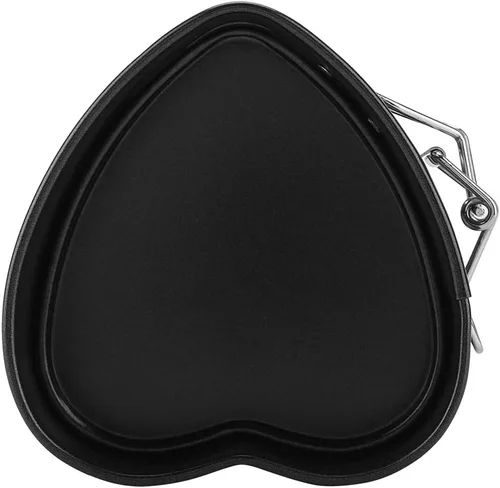 Vista 4 de Milltrip - Molde para tartas de corazón de 4 pulgadas, con parte inferior extraíble en forma de corazón Antiadherente, parte inferior extraíble