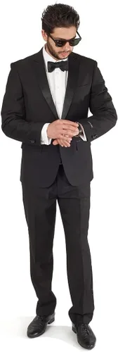 Vista 3 de Slim Fit - Esmoquin AZAR con solapa de satén para hombre