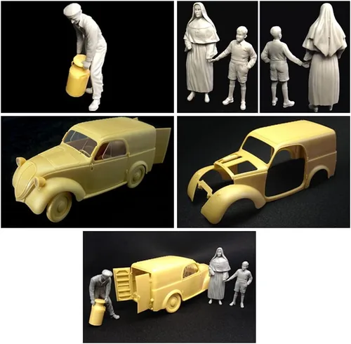 Vista 4 de Unbekannt Bronco 1/35 Van de entrega ligera italiana con CB35171 civil