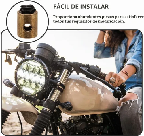 Vista 6 de Cabilock Kit de abrazadera de núcleo de embrague, 20 pezones de cable de acelerador de metal, ajuste universal para motocicleta y scooter