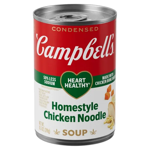 Vista 12 de Sopa condensada de fideos con pollo saludable para el corazón Campbell's, lata de 10.75 oz