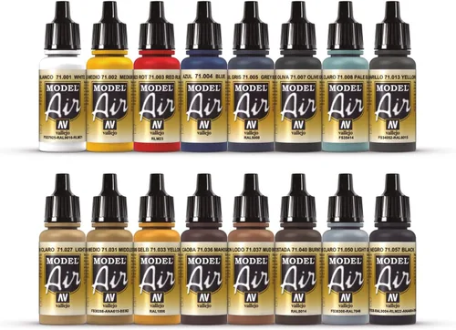 Vista 2 de Vallejo WWII Allied Model Air Paint, 0.6 fl oz (paquete de 16)