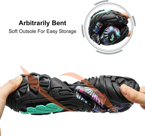 Vista 6 de JIASUQI Zapatos de agua atléticos para senderismo, descalzos, para natación, deportes, caminar, para mujeres y hombres