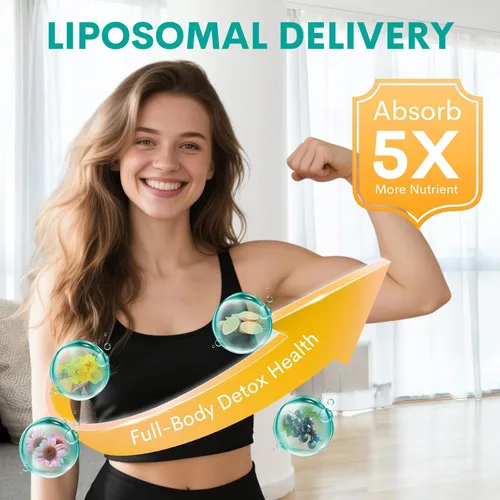 Vista 2 de Gotas de drenaje linfático liposomal de 2000 mg - Sistema linfático y apoyo inmunológico - Apoyo al equilibrio de líquidos - Suplementos