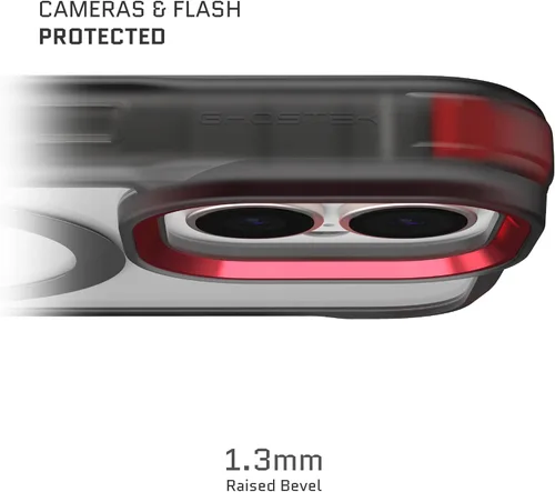 Vista 24 de Ghostek Covert Clear - Funda transparente para iPhone 15 Plus, silicona a prueba de golpes, compatible con accesorios Apple MagSafe, funda Negro