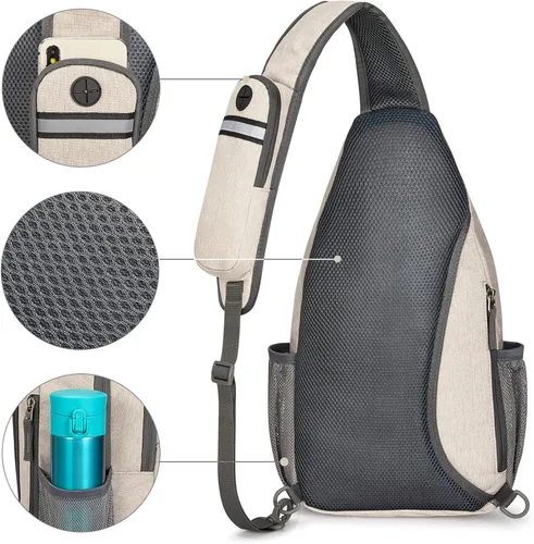 Vista 3 de G4Free Sling Bag RFID Blocking Sling Backpack+Lightweight Sling Crossbody Bag
