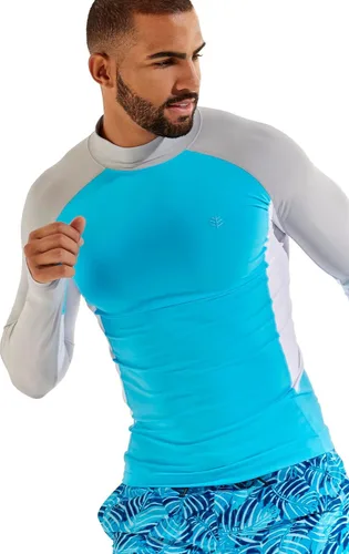Vista 2 de Coolibar UPF 50+ Point Break Rash Guard para hombre, protección solar