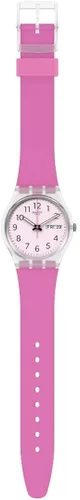 Vista 2 de Swatch Gent - Correa de cuarzo estándar bio-source, color rosa, 16 reloj casual (modelo GE724)