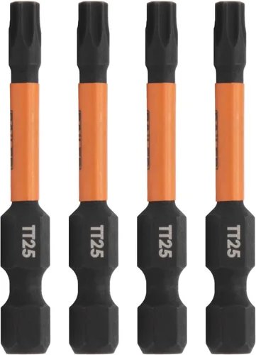 Vista 4 de TORX T10 - Brocas de seguridad a prueba de manipulaciones, Railer de 2 pulgadas, vástago hexagonal de 1/4 pulgadas, estrella de acero S2 resistente