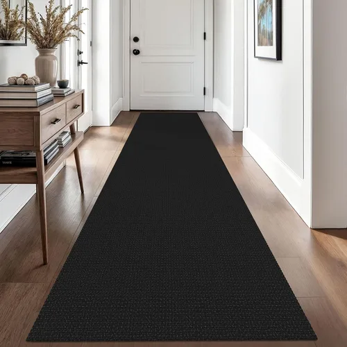 Vista 65 de EARTHALL Alfombra tejida de 2 x 3 pies, lavable para entrada, alfombra trenzada antideslizante, alfombra para puerta interior y exterior, alfombra