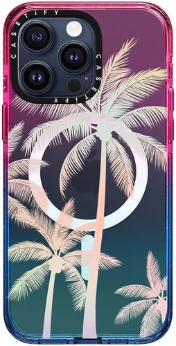 Vista 24 de CASETiFY Funda para iPhone 15 Pro Max, compatible con MagSafe Protección contra caídas de grado militar 4x de 8.2 pies Cheetah Paradise Pink