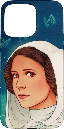 Vista 28 de Funda exclusiva de Star Wars para iPhone 16 con diseño de princesa Leia de Nueva Esperanza