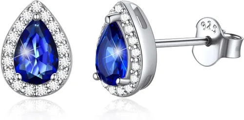 Vista 33 de ChicSilver Aretes de piedra natal para mujer de plata de ley 925