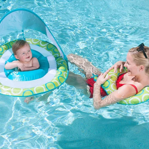 Vista 3 de SwimWays Baby Spring Float Mommy and Me with Canopy