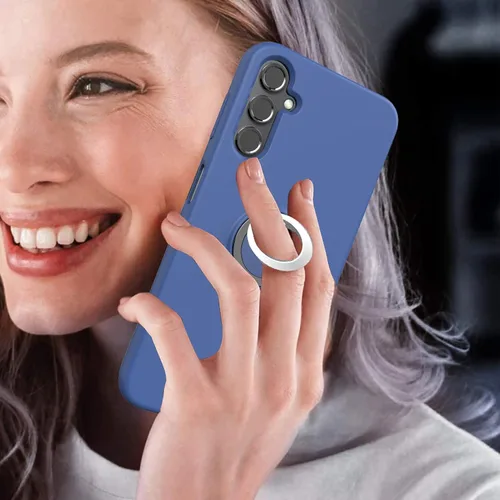 Vista 7 de Ailiber Funda para Galaxy A14 5G, Samsung A14 con protector de pantalla, soporte de anillo ajustable, forro suave antiarañazos, silicona delgada a