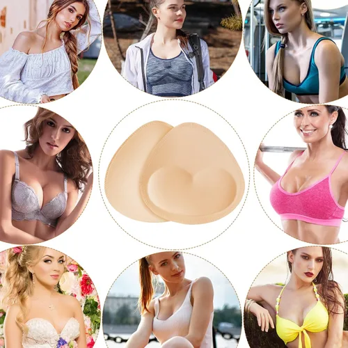 Vista 7 de TopBine Removable Bra Pads Inserts Women's Comfy Sports Cups Bra Insert for BIkini Top Swimsuit
